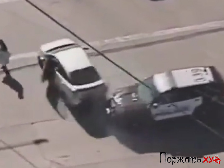 Prius rammed by police SUV during chase strikes woman in Harbor City crosswalk